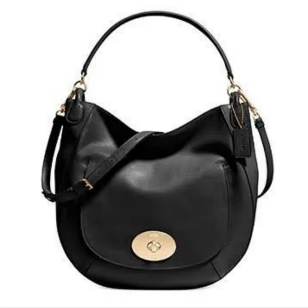 Coach 34656 Whip Lash Circle Hobo Convertible Messenger Shoulder Handbag Bag